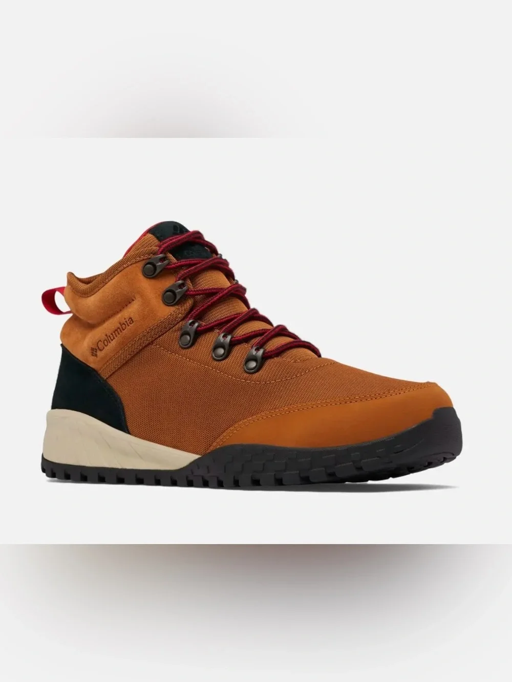 Columbia Men's Brown Hiking Boot with Red Laces Size 13
